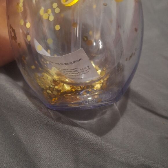 Hello Gorgeous Travel Cup W/Stray and Gold Confetti NWOT - Picture 2 of 2